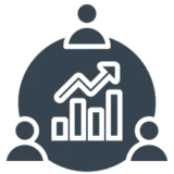Growth chart with people icons