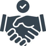 Agreement symbol with checkmark